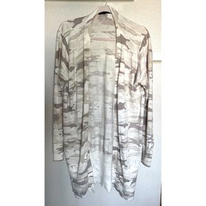 SANCTUARY Tan Brown Camo Duster Cardigan